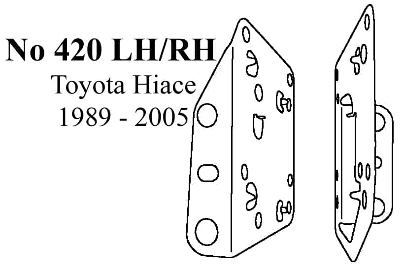 420LHRH - Toyota Hiace 1989-2005 Side Brackets