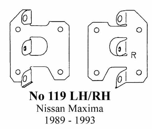 119 LH/RH - Side Bracket for Nissan Maxima 89 to 93