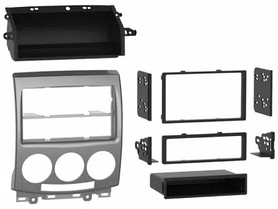Metra 99-7527S - Dash Kit Din & Double Din Silver for Mazda 5 Premacy with NAVI