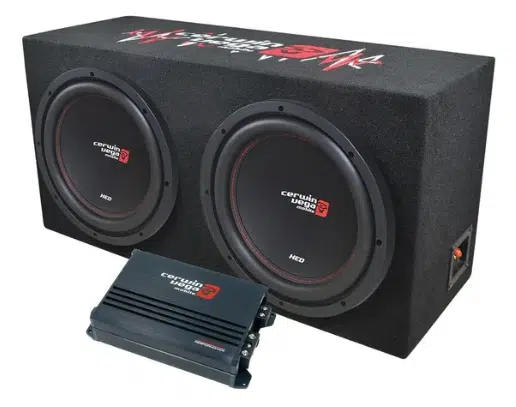 Cerwin Vega BKX212S - COMBO DEAL Dual 12" Sealed Enclosure with Mono Amplifier