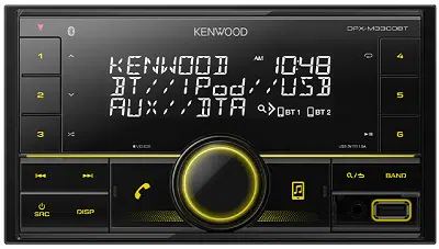 Kenwood DPX-M3300BT - Double Din Mechless Unit with Bluetooth Front USB/AUX & SWC Programmable