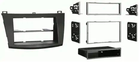 Metra 99-7514B - Dash Kit Din & DDin Black for Mazda 3, Axela 2010 - 2014