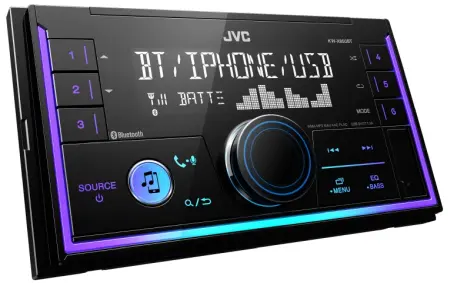 JVC KW-X850BT - Mechless 2 Din Bluetooth with Front USB & AUX
