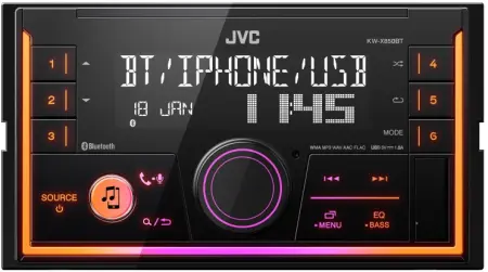 JVC KW-X850BT - Mechless 2 Din Bluetooth with Front USB & AUX