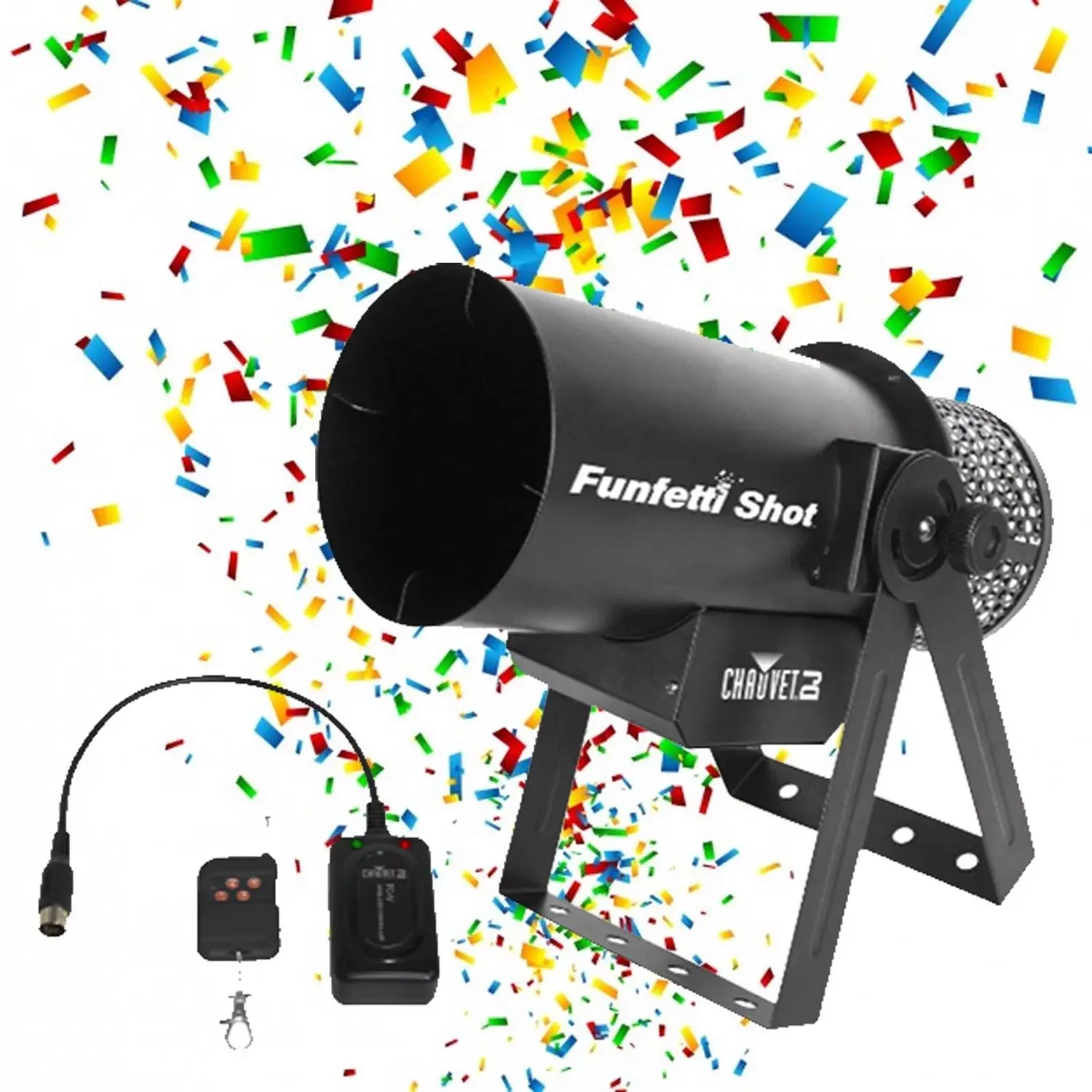 Chauvet-DJ-FUNFETTI-SHOT-Professional-Party-Confetti-Cannon-Launcher-w-Remote