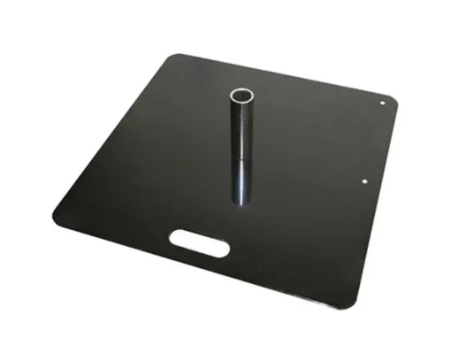 Heavy-duty push-up base plate for freestanding draping system